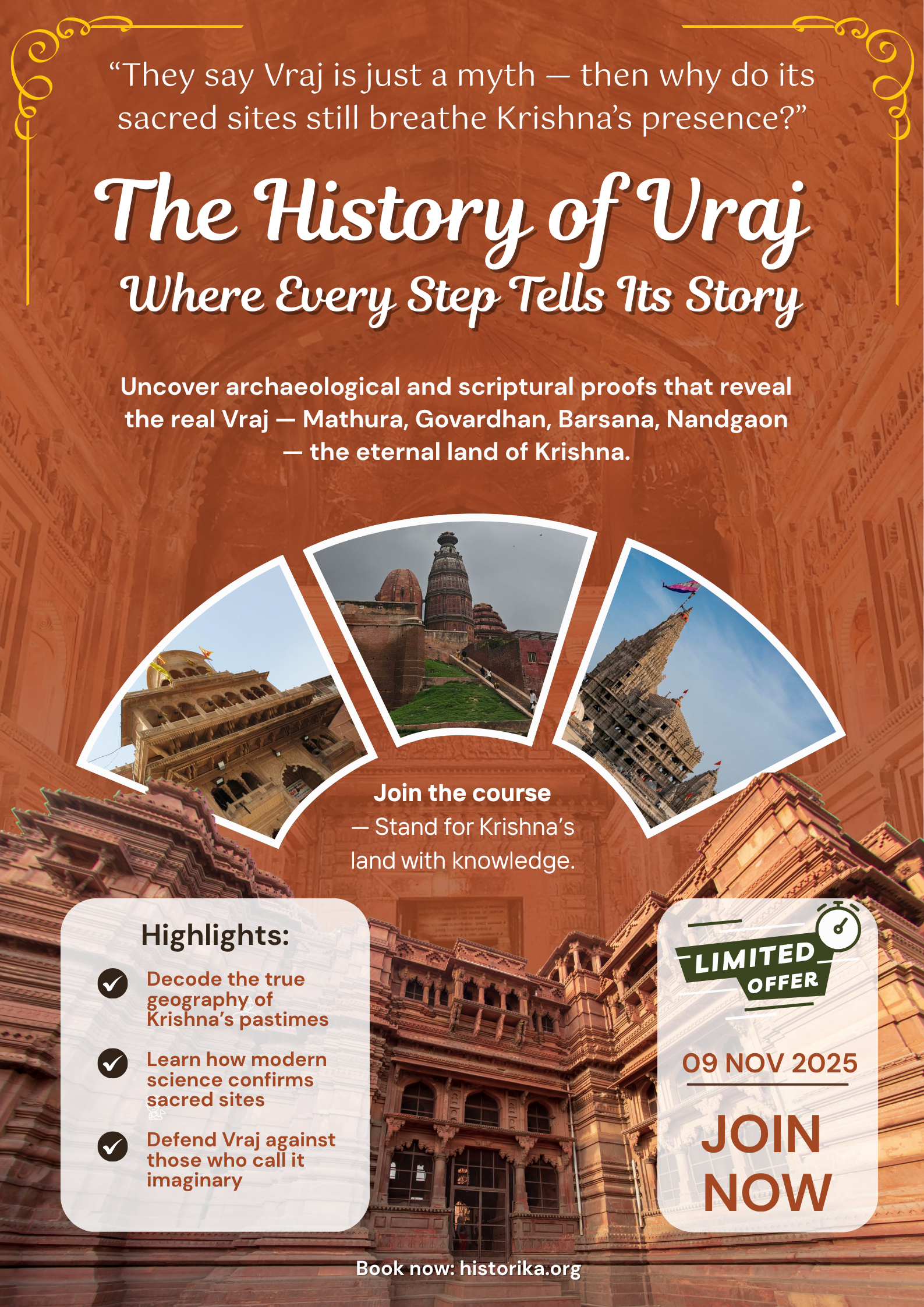 History of Vraj — Register Now