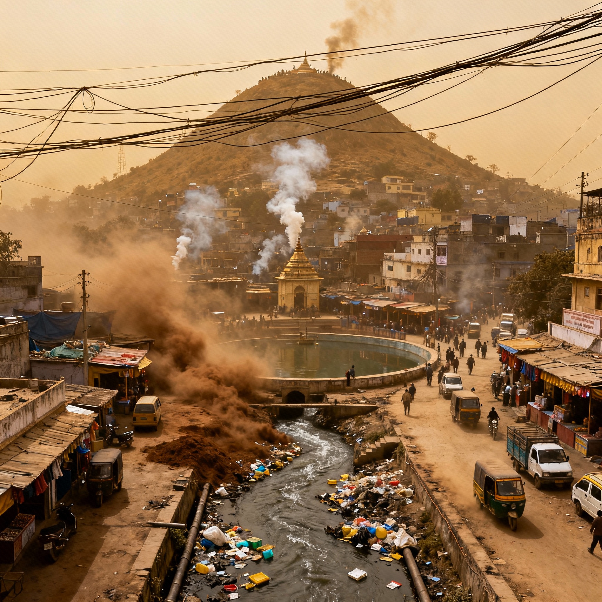 Pollution at Govardhan Hill and Radha Kund