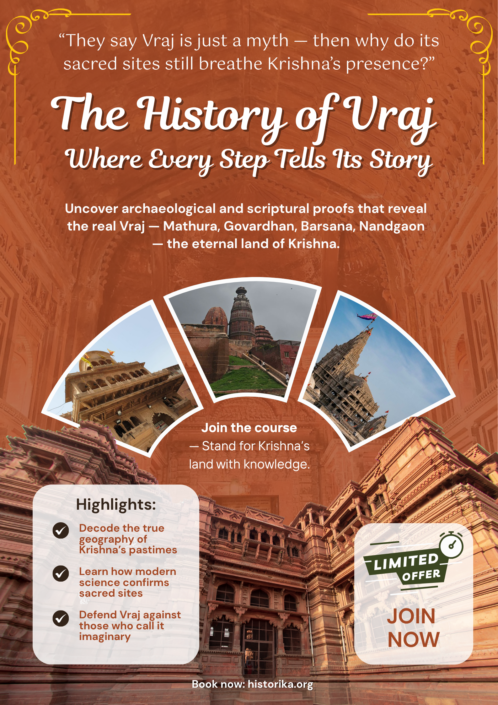 History of Vraj — Register Now